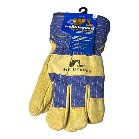 Wells Lamont Heavy Duty Leather Palm Winter Work Gloves L 5235L - Picture 1 of 1